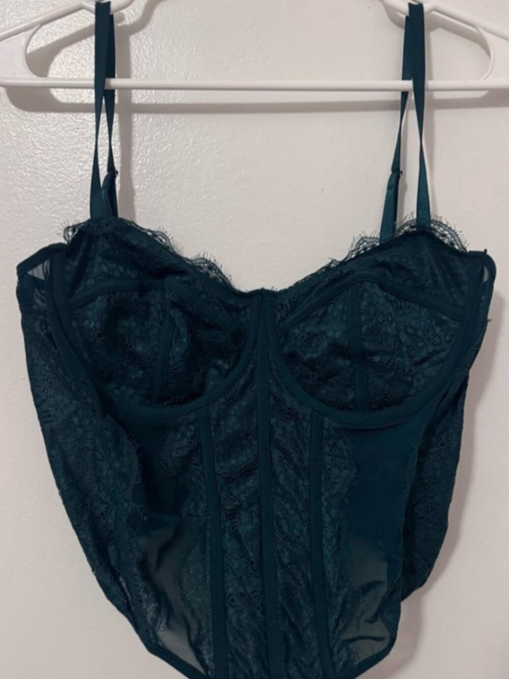 Lace Bustier Corset Top - Dark Teal